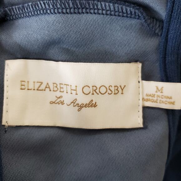 Elizabeth Crosby Megan Low V Back Sleeveless Teal Sheath Dress Size M NWT - Picture 6 of 7